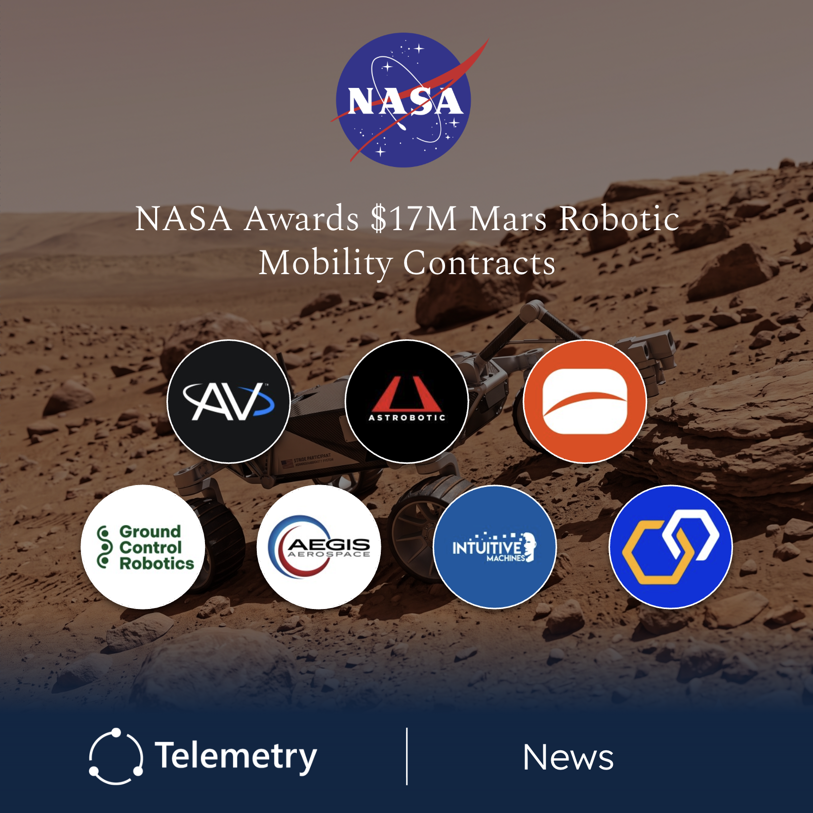 NASA Awards Contracts to Seven Companies for Mars Robotic Mobility